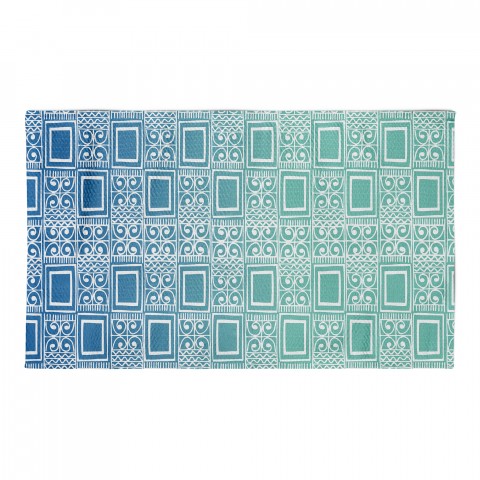 Blue Ombre Tribal Area Rug