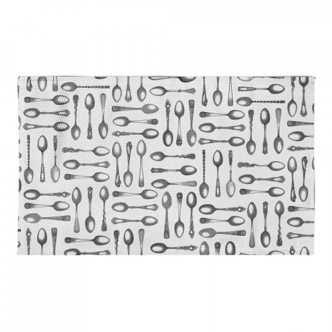 Gray Spoons Area Rug