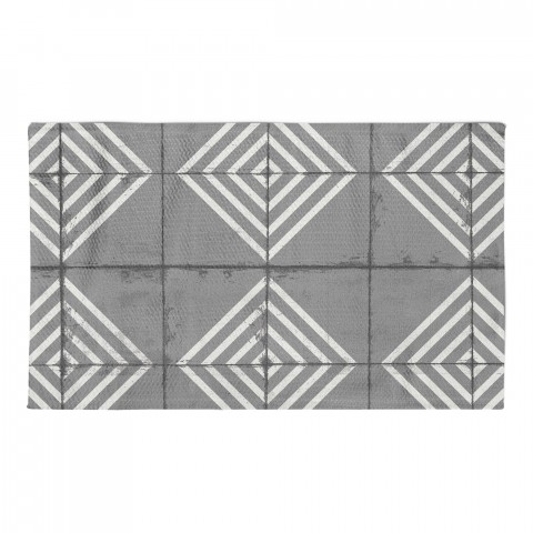 Distressed Gray Diamond Area Rug