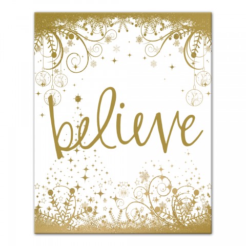 Believe 16x20 Canvas Wall Art