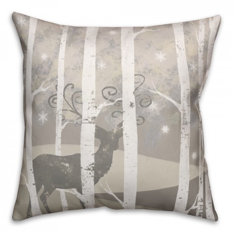 Magical Christmas Forest Pillow