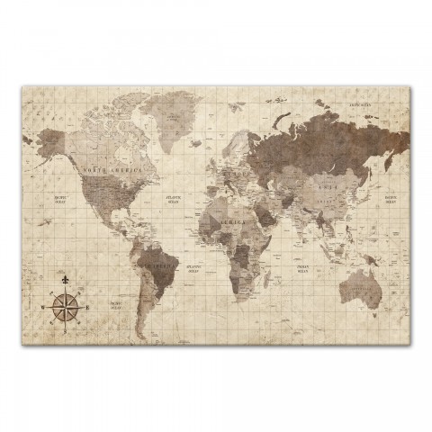 Distressed World Map
