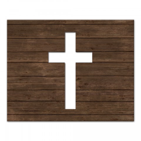 Simple Wooden Cross 16x20 Canvas Wall Art