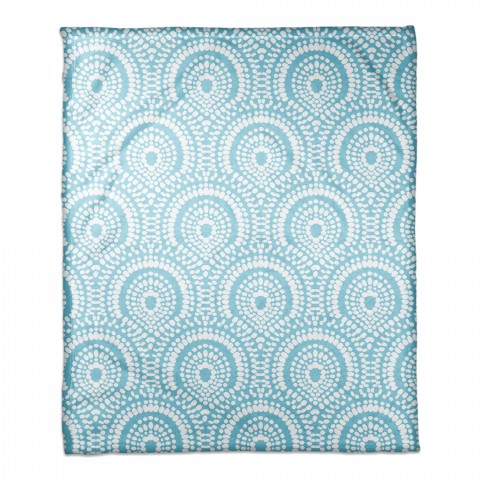 Medallion Pattern Coral Fleece Blanket