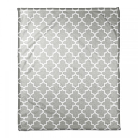 Beige Quatrefoil Duvet Cover