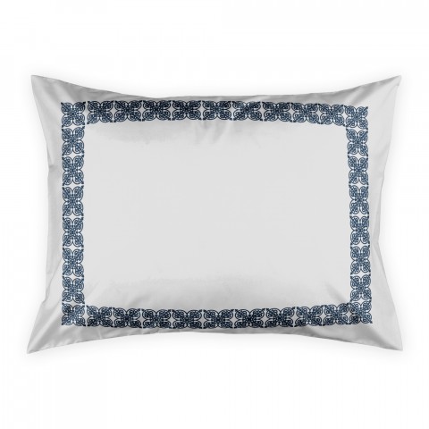 Blue Medallion Border Sham