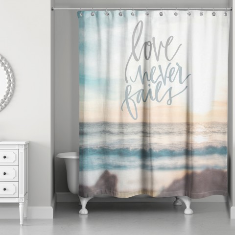  Love Never Fails 71x74 Shower Curtain