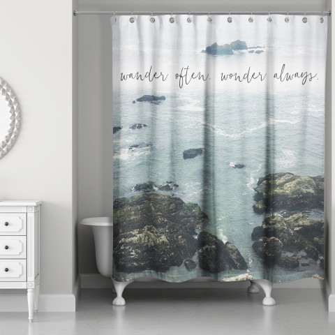  Wander Often Wonder Always 71x74 Shower Curtain