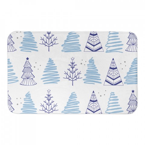 Christmas Tree Doodle 34x21 Bath Mat