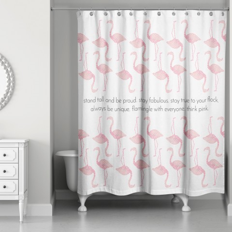 Stay True to Your Flock 71x74 Shower Curtain