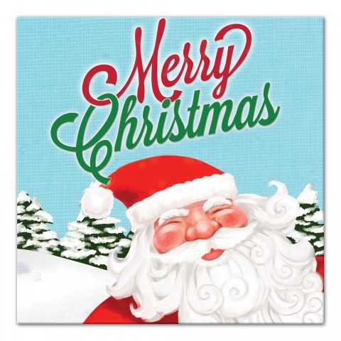 Christmas Santa 12x12 Canvas Wall Art