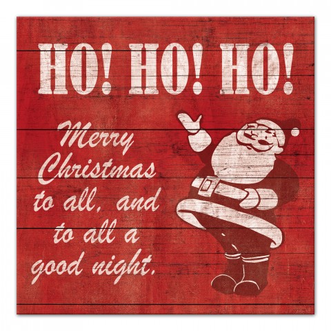 Ho Ho Ho 12x12 Canvas Wall Art