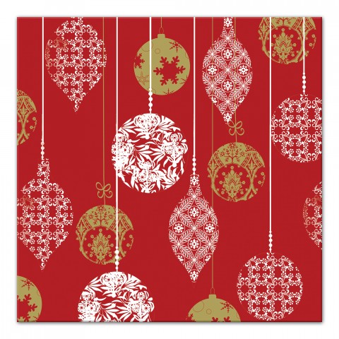 Christmas Ornaments 12x12 Canvas Wall Art