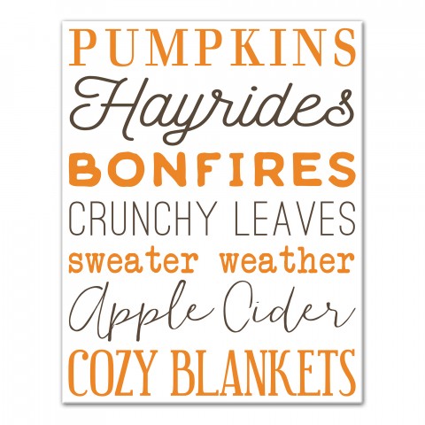 Best of Fall 11x14 Canvas Wall Art