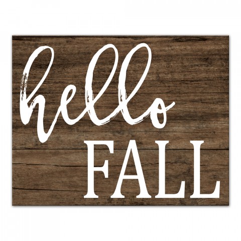 Hello Fall 11x14 Canvas Wall Art