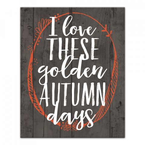 Golden Autumn Days 16x20 Canvas Wall Art