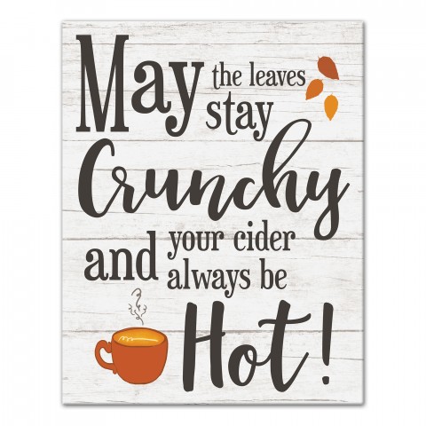 May the Leaves Stay Crunchy 11x14 Canvas Wall Art