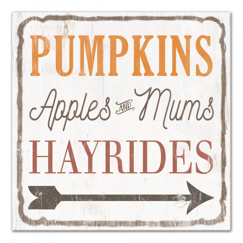 Fall This Way 12x12 Canvas Wall Art