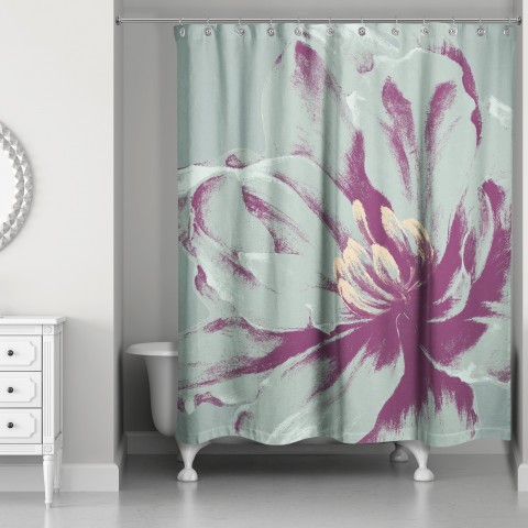 Graphic Floral I 71x74 Shower Curtain