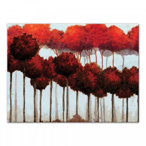 Designs Direct Creative Group Lines of Red Trees Wall Art