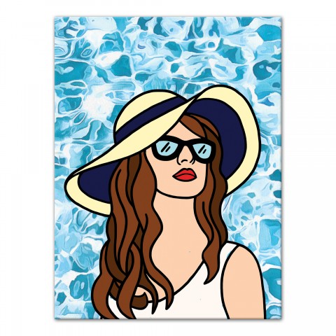 Designs Direct Creative Group Woman At The Pool Wall Art