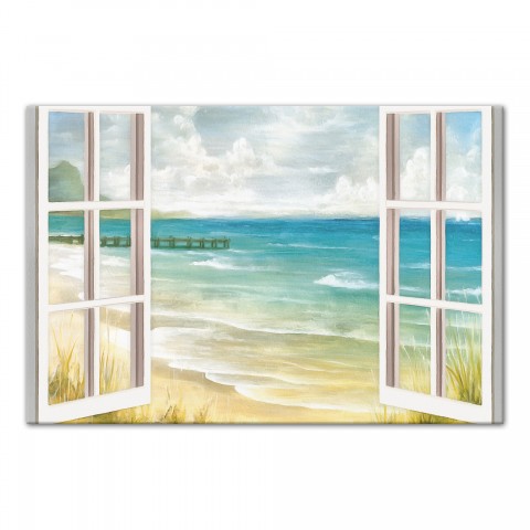 Designs Direct Creative Group Open Windows to Beach Paradise Wall Art