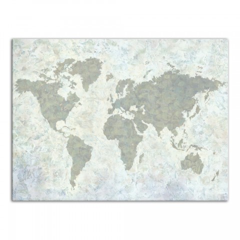 Designs Direct Creative Group Neutral World Map Painted Wall Art