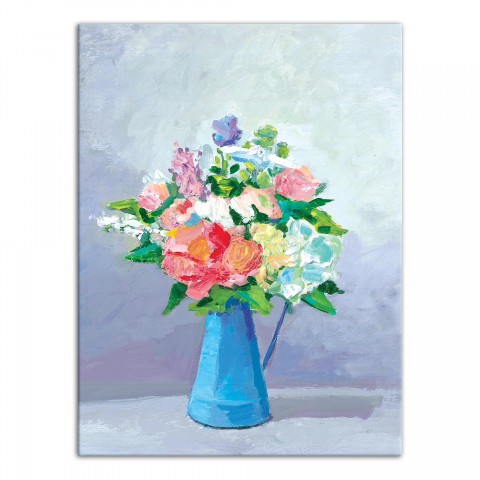 Designs Direct Creative Group Blue Pitcher of Soft Spring Flowers Wall Art