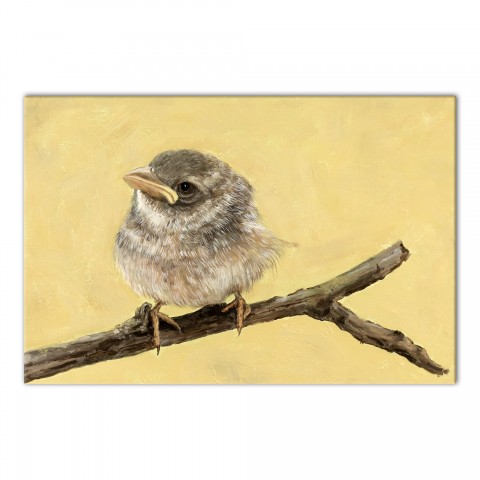 Designs Direct Creative Group Little Brown Bird - Yellow Wall Art