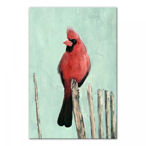 Designs Direct Creative Group Cool Red Cardinal Turquoise Wall Art