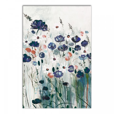 Designs Direct Creative Group Blue and Teal Abstract Flowers Wall Art