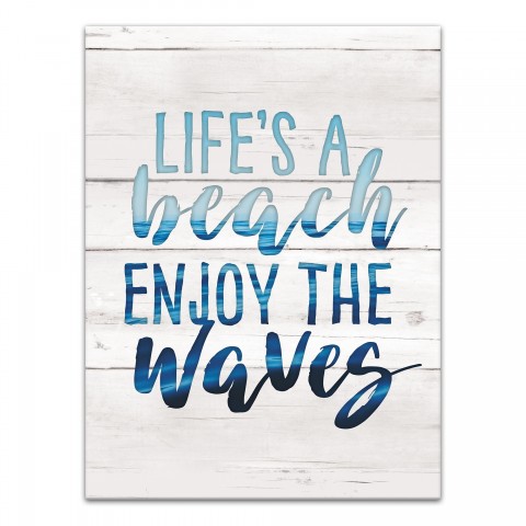Life's A Beach Enjoy The Waves 12x16 Canvas Wall Art