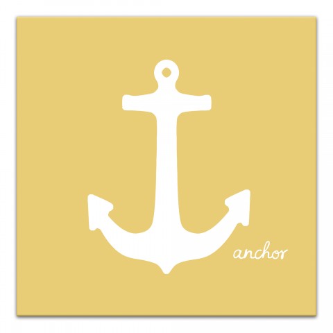 Cute Little Anchor 12x12 Canvas Wall Art
