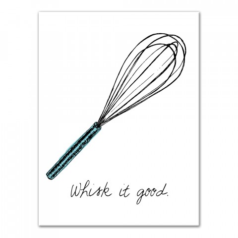 Whisk it Good Pun 12x16 Canvas Wall Art