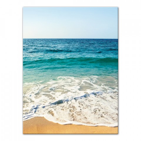 Blue Ocean Shore & Sea  12x16 Canvas Wall Art
