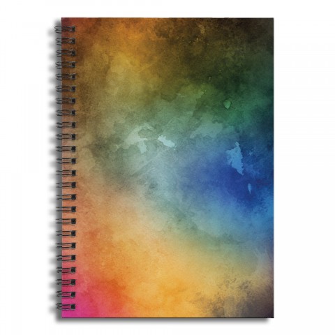 Colorful Watercolor 6x8 Ruled Spiral Notebook