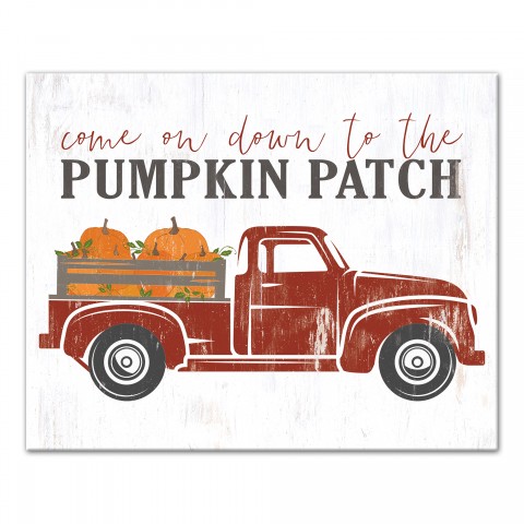 Come on Down to the Pumpkin Patch 11x14 Canvas Wall Art