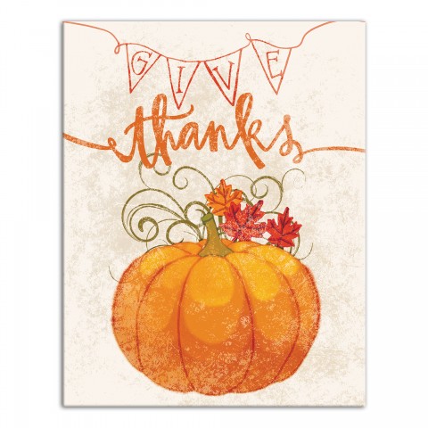 Give Thanks 11x14 Canvas Wall Art