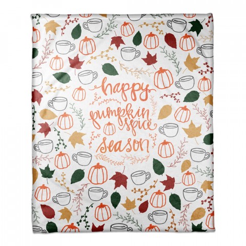 Pumpkin Spice Season 50x60 Coral Fleece Blanket
