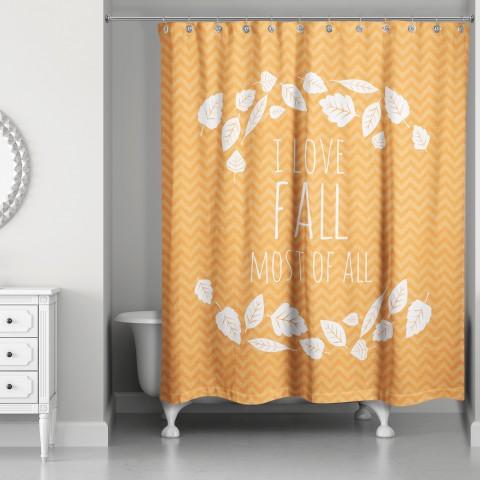 Love Fall Most of All 71x74 Shower Curtain