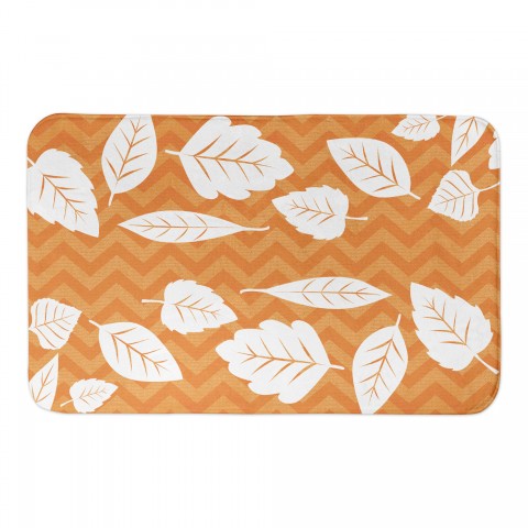 Chevron Leaves 34x21 Bath Mat