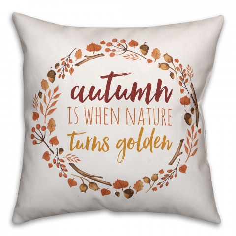 Golden Autumn 18x18 Spun Poly Pillow