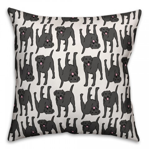 All the Black Labs Pillow