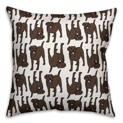 All the Chocolate Labs Pillow Cover