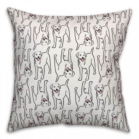 All the White Labs Pillow Cover