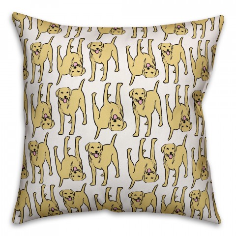 All the Yellow Labs Pillow Cover