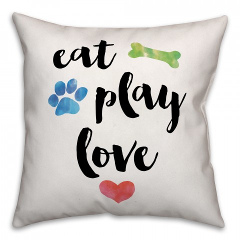Eat Play Love Pillow Cover