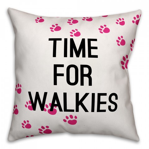 Time for Walkies Pillow Cover