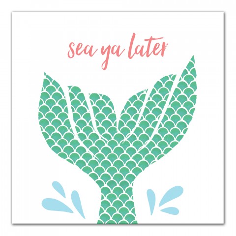 Sea Ya Later 12x12 Canvas Wall Art