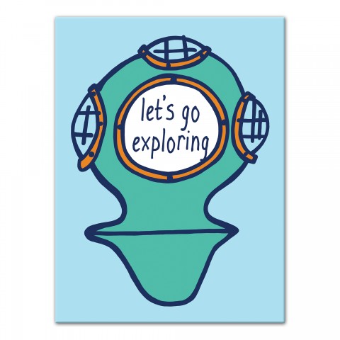 Let's Go Exploring 12x16 Canvas Wall Art